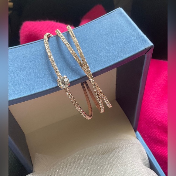 WEDDING SPECIAL 🎄 Dainty Rhinestones Bracelet.  Stunning Three Bands - Picture 11 of 12